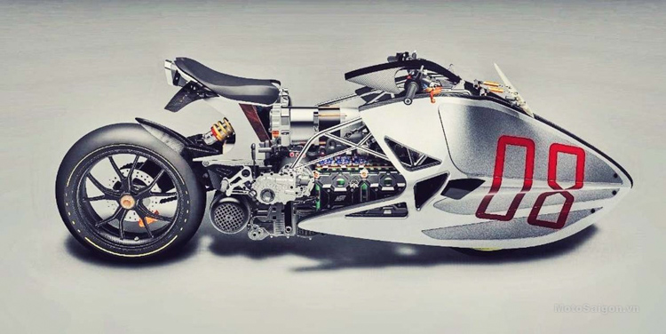 Xế độ kịch độc Ducati Bullet hình viên đạn siêu đẹp trang bị động cơ điện 3